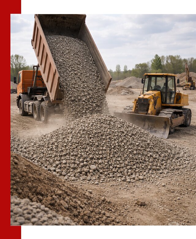 Доставка гравийного щебня фракции 40-70 в Павловском Посаде