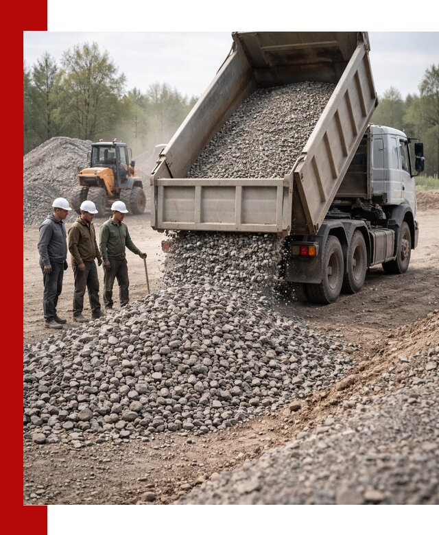 Доставка гравийного щебня фракции 70-120 в Павловском Посаде