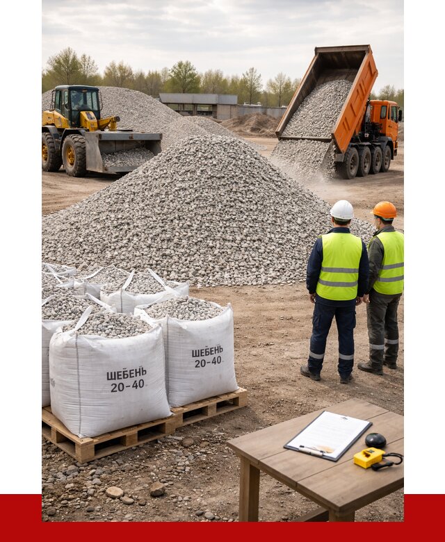 Известняковый щебень 20-40 в Павловском Посаде от 2134 р. ПРОНЕРУДПвл