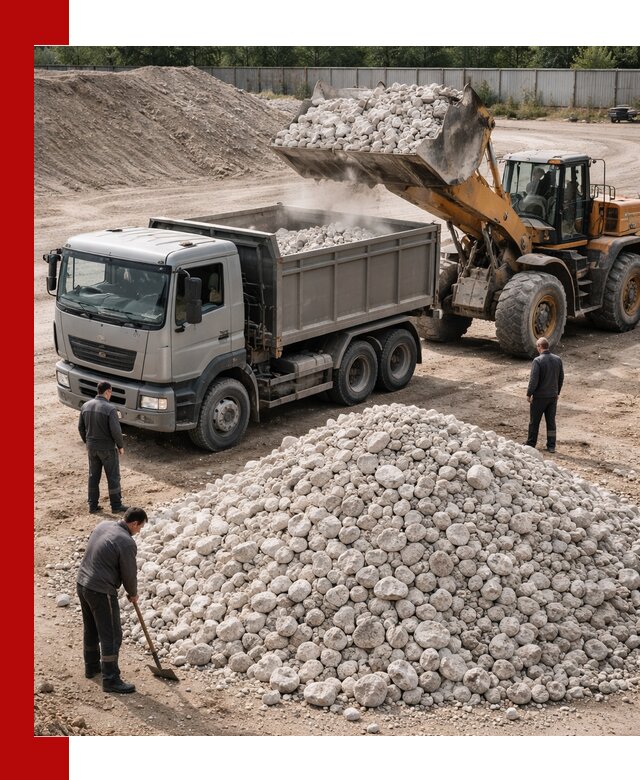 Известняковый щебень фракция 70–150 с доставкой в Павловском Посаде