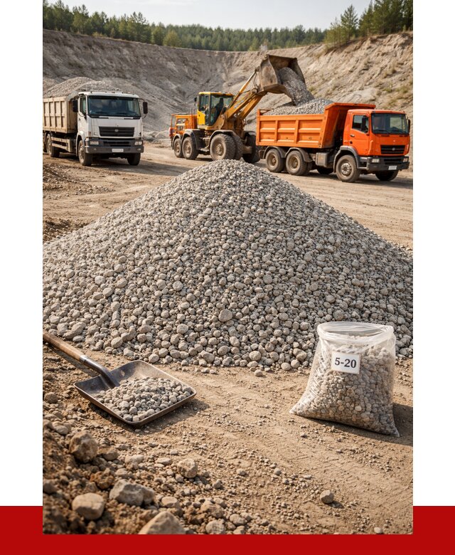 Доломитовый щебень фр. 5-20 в Павловском Посаде от 4268 р. | ПРОНЕРУДПвл