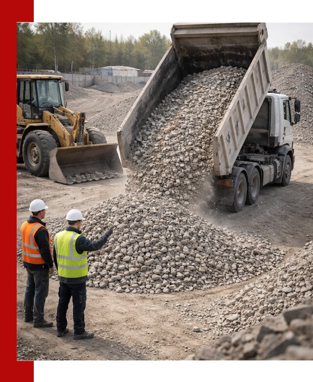 Вторичный щебень фракция 40–70 доставка в Павловском Посаде