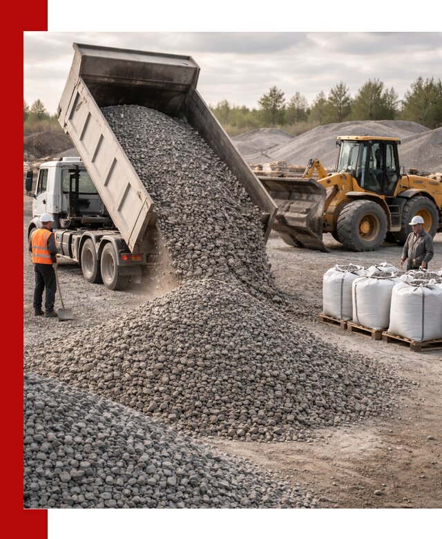 Бетонный щебень фракция 5–20 с доставкой в Павловском Посаде
