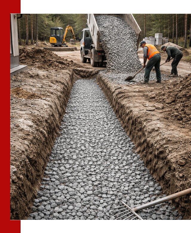 Щебень для дренажа с доставкой в Павловском Посаде высокого качества