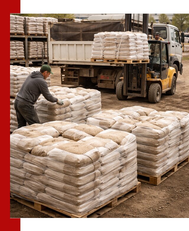 Карьерный песок в мешках с доставкой в Павловском Посаде