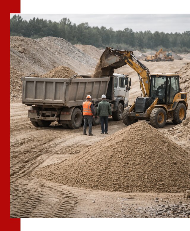 Карьерный среднезернистый песок с доставкой в Павловском Посаде