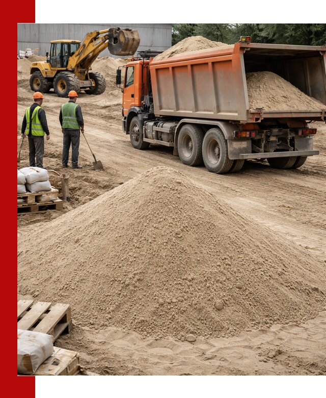 Доставка и продажа мытого речного песка в Павловском Посаде