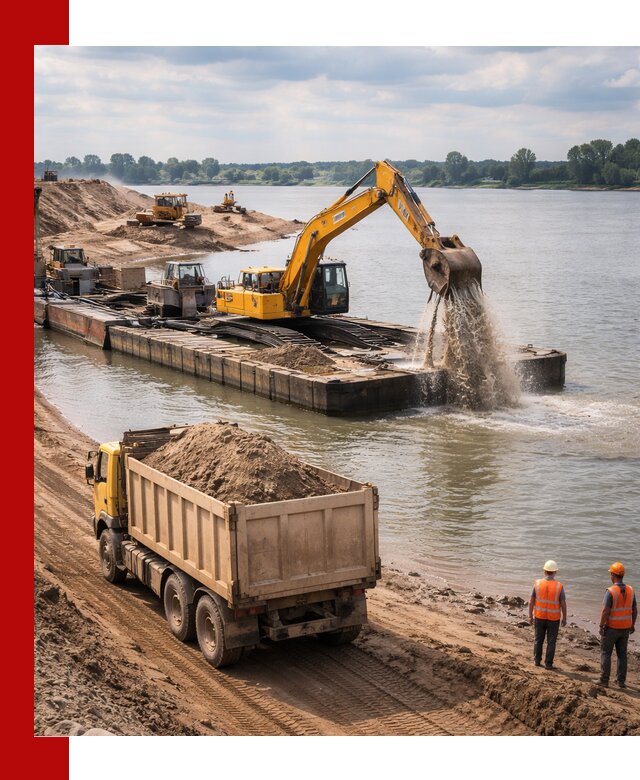 Намывной песок с доставкой в Павловском Посаде оптом и в розницу