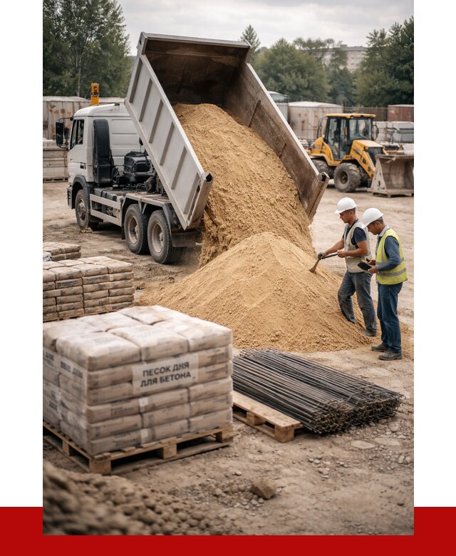 Песок для бетона в Павловском Посаде от 2541 р. с доставкой, ПРОНЕРУДПвл
