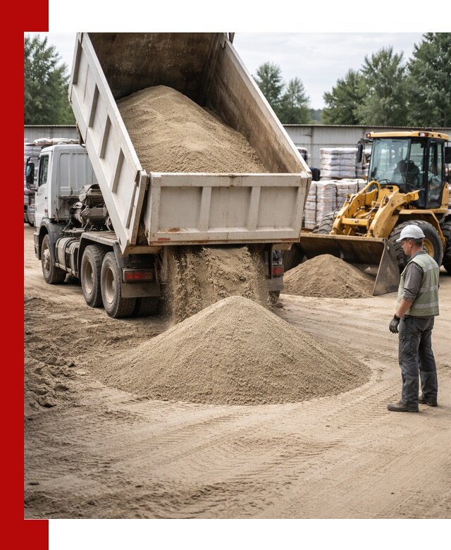 Поставка и доставка песка для бетона в Павловском Посаде