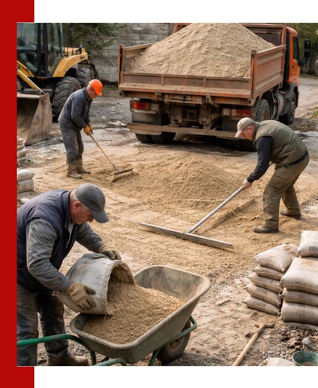 Поставка песка для стяжки в Павловском Посаде с быстрой доставкой