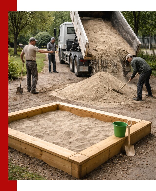 Песок для песочницы с доставкой в Павловском Посаде недорого и чистый