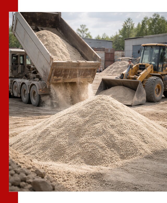 Кварцевый песок с доставкой в Павловском Посаде для строительных работ