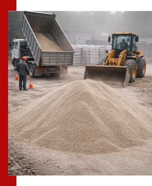 Кварцевый песок фракция 0–8 для стройработ в Павловском Посаде