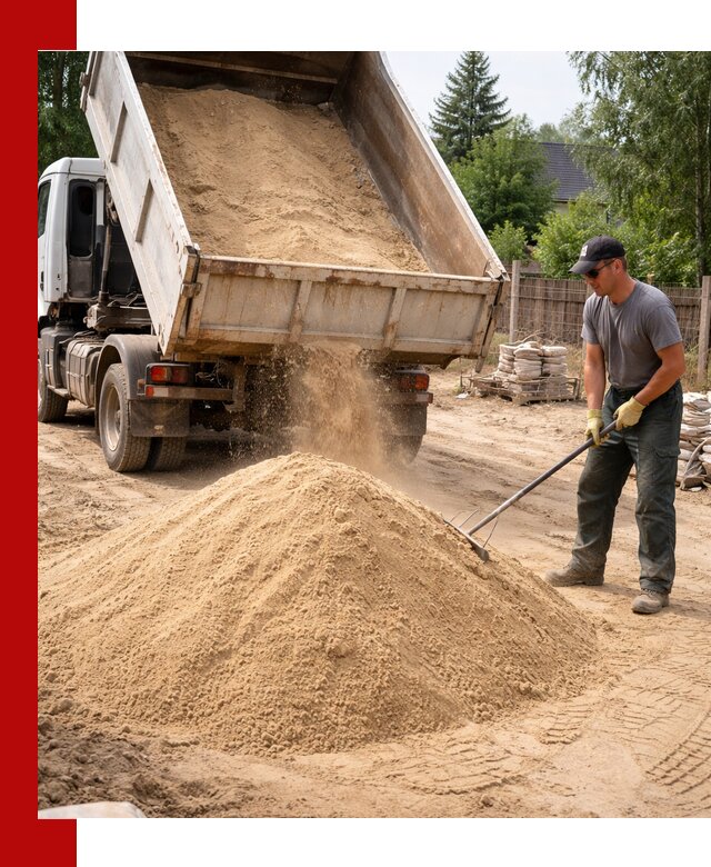 Доставка сухого песка самосвалами в Павловском Посаде
