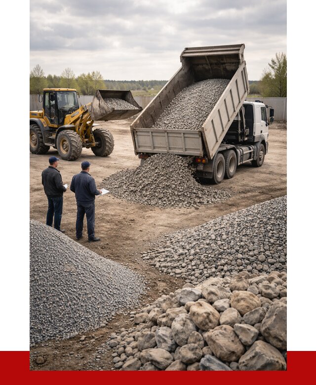 Гравий и камень с доставкой в Павловском Посаде от 4268 р. - ПРОНЕРУДПвл