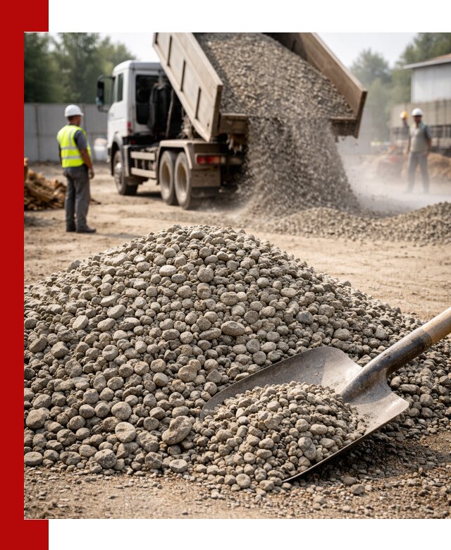 Доставка гравия фракции 20-40 в Павловском Посаде с самосвалами