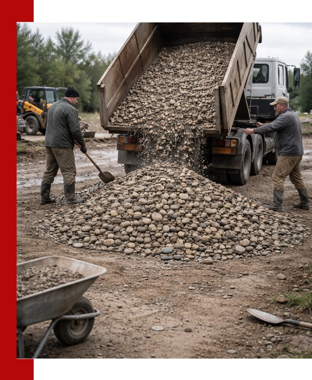 Доставка гальки речной оптом и в розницу в Павловском Посаде