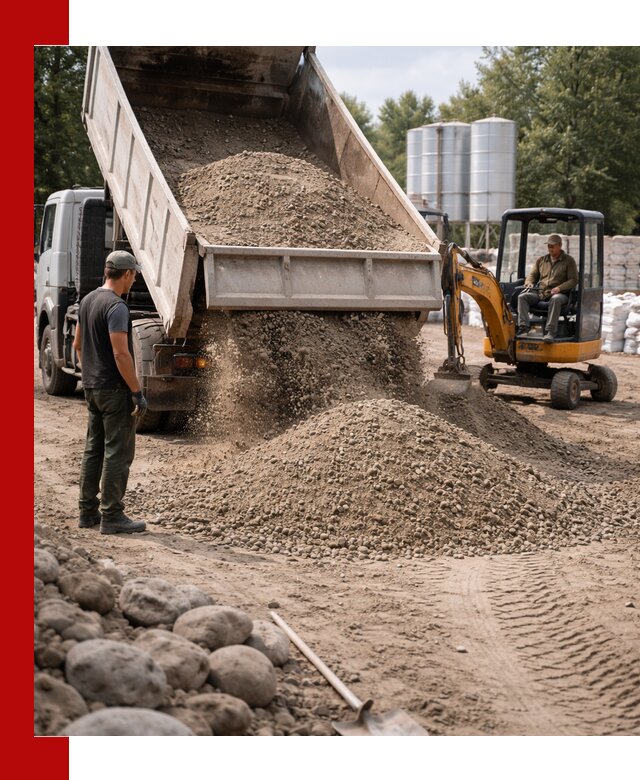 Доставка ПГС С3 в Павловском Посаде самосвалами и миксерами