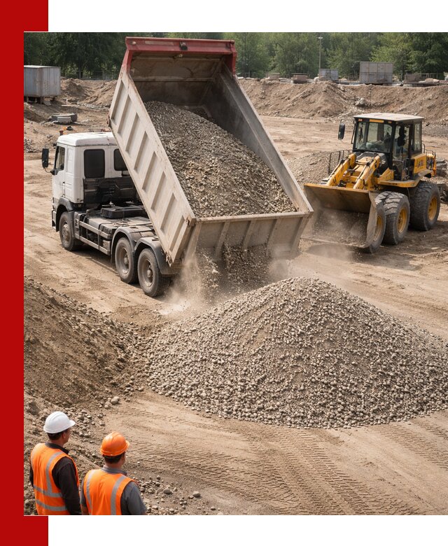 Щебень с песком (ЩГПС С2) с доставкой в Павловском Посаде