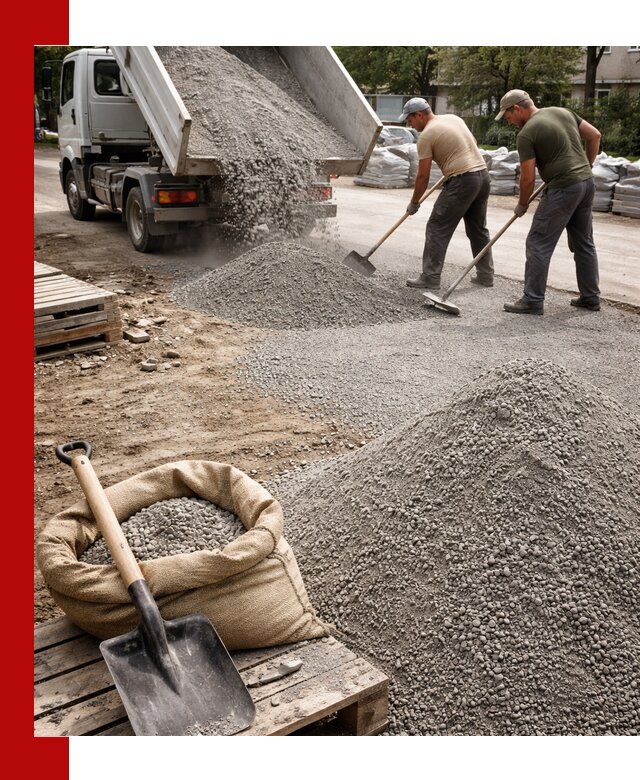 Отсев для тротуарной плитки в Павловском Посаде — доставка и укладка