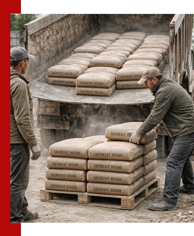 Цемент М500 с доставкой самосвалом в Павловском Посаде