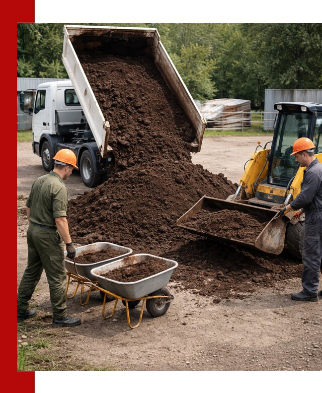 Доставка торфо-земляной смеси в Павловском Посаде для огорода и ландшафта