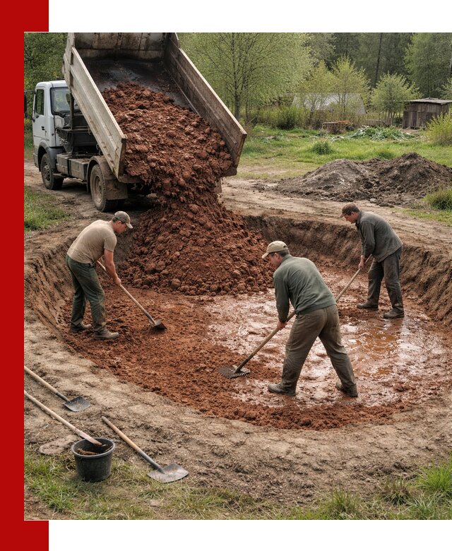 Купить качественную глину для пруда в Павловском Посаде