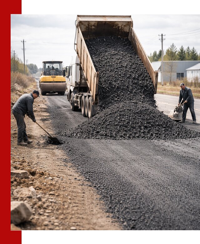 Асфальтовая крошка для дорог в Павловском Посаде — поставка и доставка