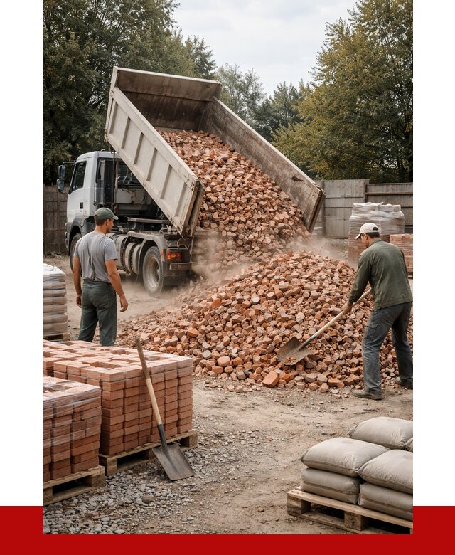 Бой кирпича в Павловском Посаде с доставкой от 4268 руб/куб | ПРОНЕРУДПвл