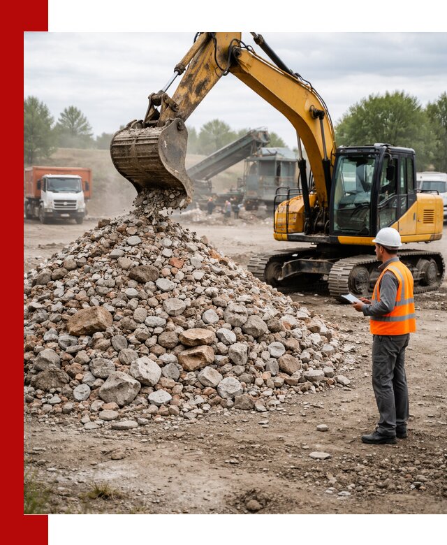 Доставка и вывоз строительного боя в Павловском Посаде