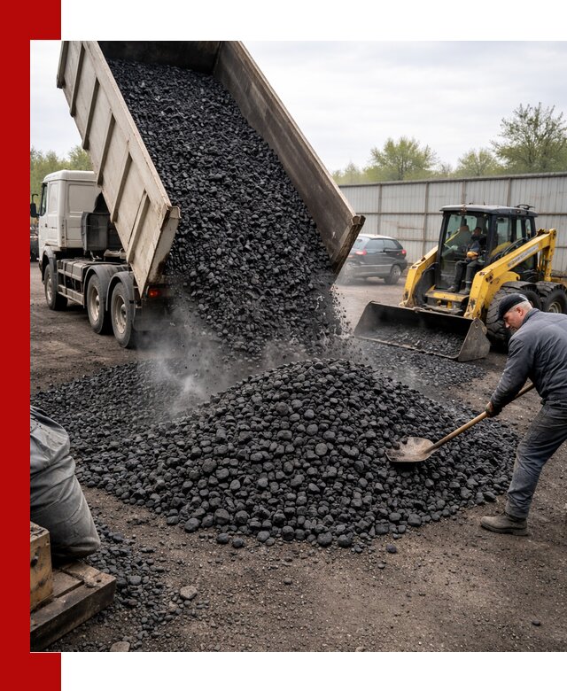 Доставка угля орех в Павловском Посаде оптом и в розницу