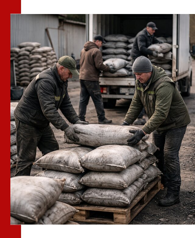 Доставка угля в мешках по выгодным ценам в Павловском Посаде