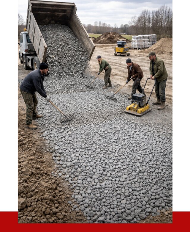 Устройство щебеночной подушки в Павловском Посаде от 4573 р. ПРОНЕРУДПвл